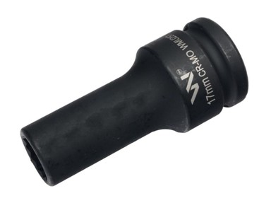WARYŃSKI Udarni nasadni ključ 3/4" s dvanaest krakova, izrađen od CRMO čelika, 17 mm, vrlo dug, D90, tanki